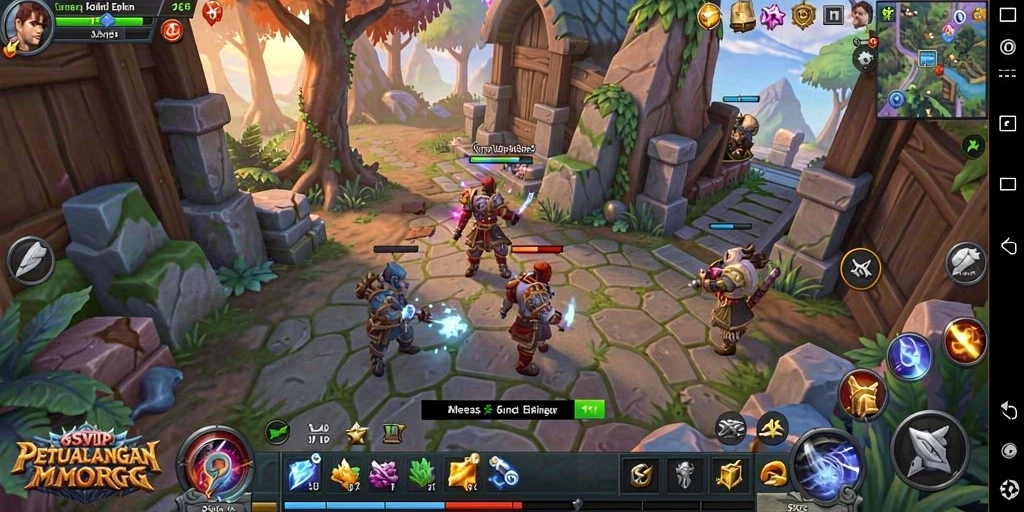 Tampilan aksi seru dalam permainan MMORPG 6SVIP menunjukkan pertarungan epik.