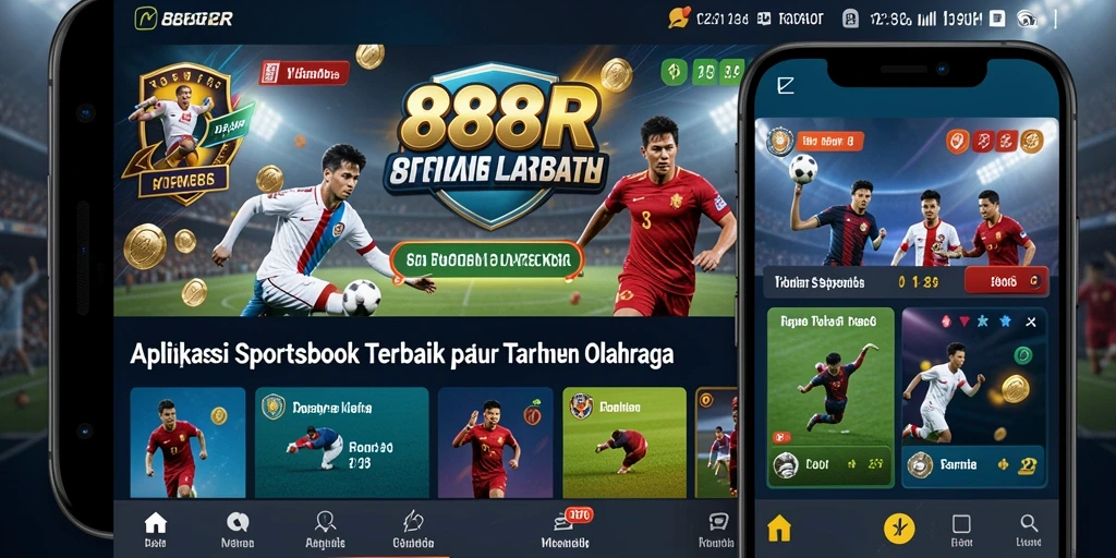 Screenshot utama 888R menunjukkan antarmuka sportsbook yang menarik dan interaktif.