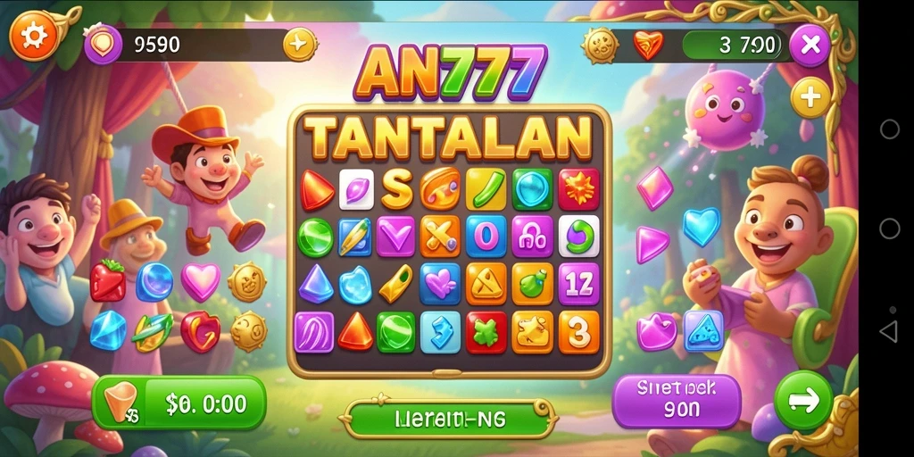 Gameplay menyenangkan dengan grafis ceria di AN777.