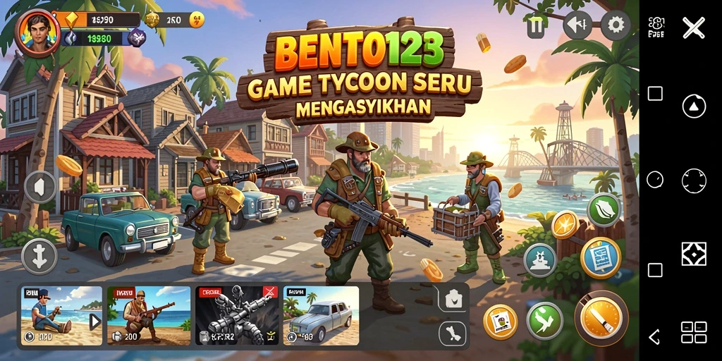 Tangkapan layar BENTO123 menunjukkan aktivitas seru dalam mengelola bisnis Tycoon.