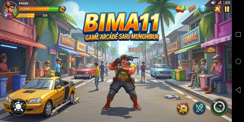 Screenshot gameplay seru dari BIMA11 yang menunjukkan aksi menantang.