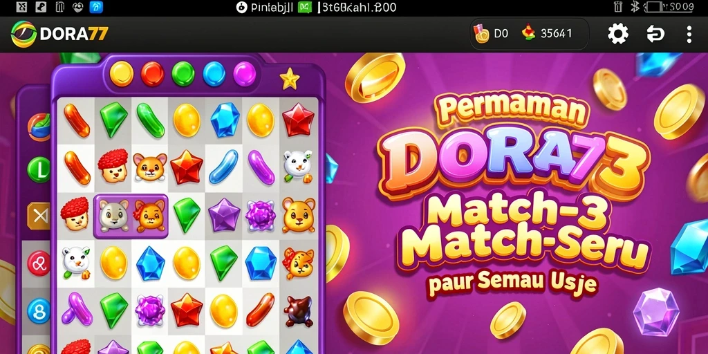 Tampilan gameplay DORA77 yang menarik dan penuh warna.