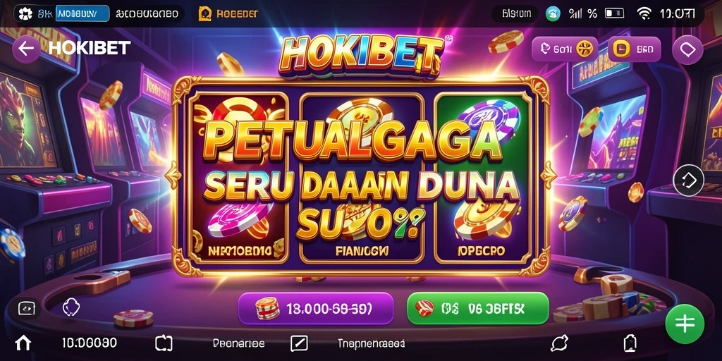 Tampilan mengesankan dari gameplay HOKIBET dengan mesin slot yang bervariasi.