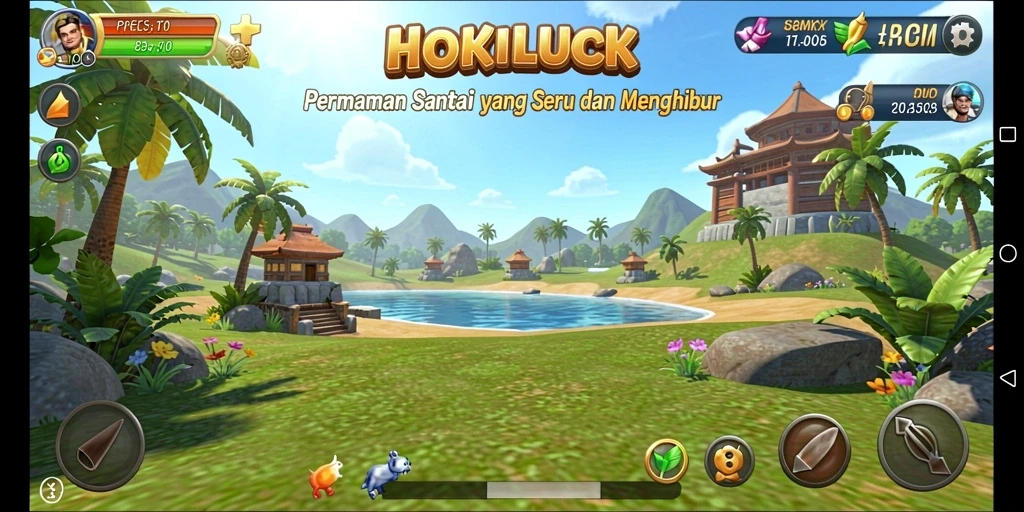 Tampilan gameplay seru HOKILUCK yang penuh warna.