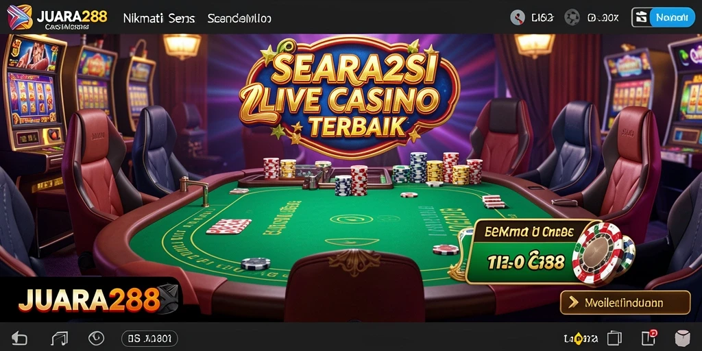 Tampilan menarik permainan Live Casino JUARA288 dengan dealer langsung.