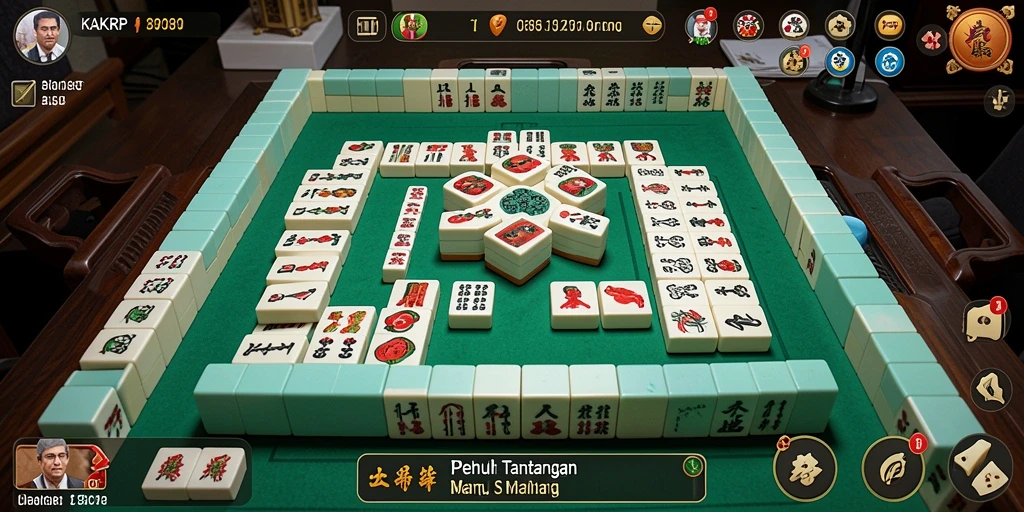 Screenshot gameplay KAKRP yang menampilkan momen seru permainan Mahjong.