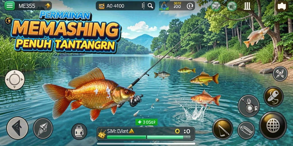 Tangkapan ikan yang menarik dalam gameplay ME355.
