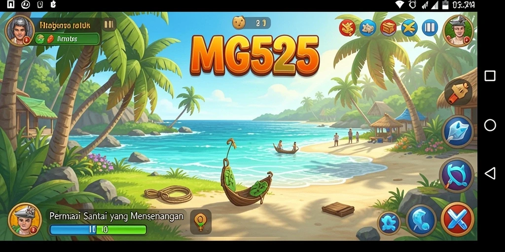 Tampilan gameplay MG525 yang menarik dan berwarna-warni.