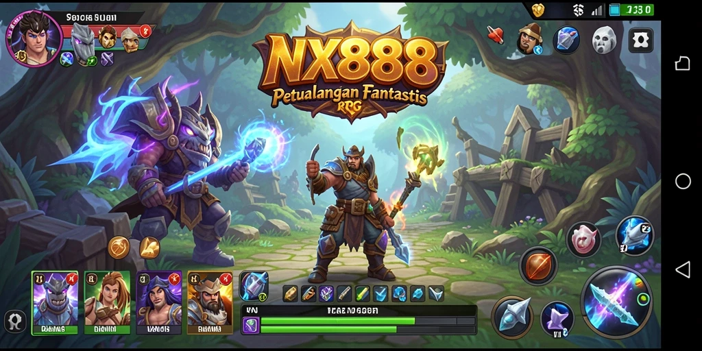 Gameplay seru NX888 dalam dunia RPG yang menawan.
