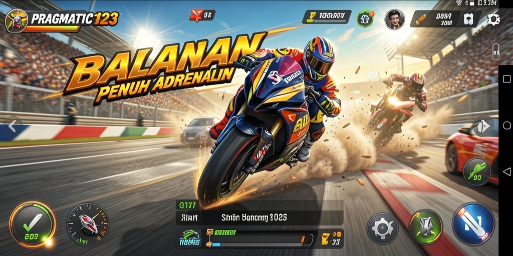 Gambaran gameplay seru dalam balapan di PRAGMATIC123.
