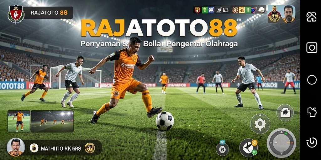 Tampilan gameplay seru di RAJATOTO88 dengan aksi sepak bola yang mendebarkan.