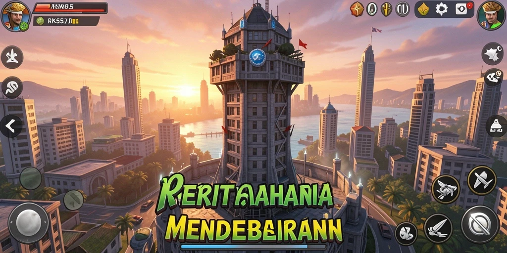 Tampilan gameplay Tower Defense yang intens dan menegangkan.
