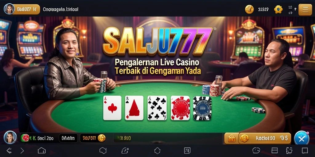 Tampilan gameplay SALJU777 dengan dealer langsung yang profesional.