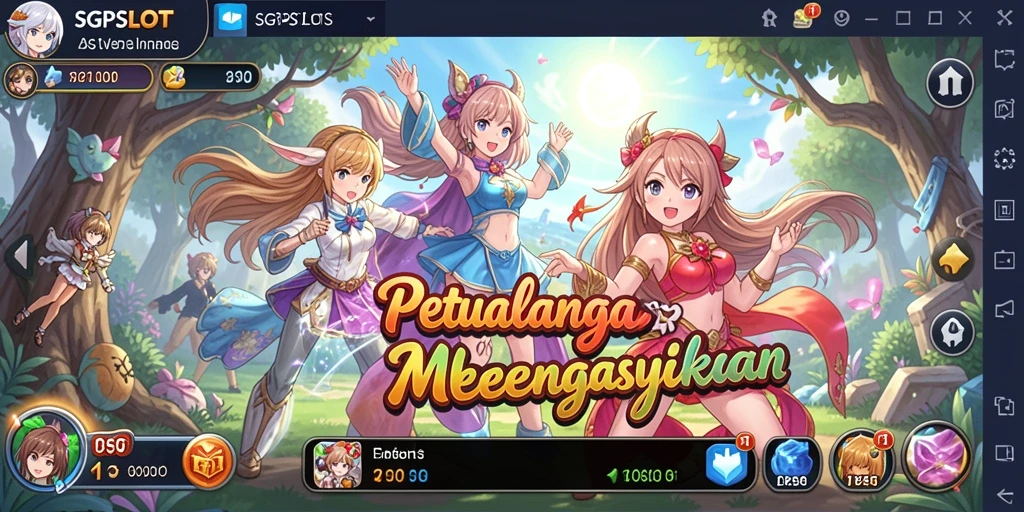 Screenshot SGPSLOT menampilkan karakter-karekter Anime dalam aksi.