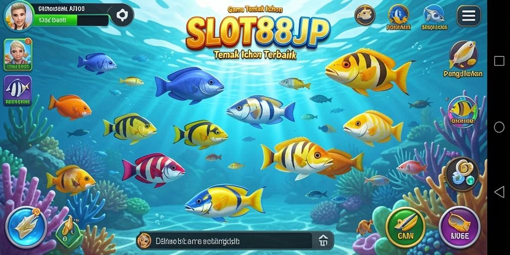 Tampilan gameplay SLOT88JP yang seru dengan aksi tembak ikan.