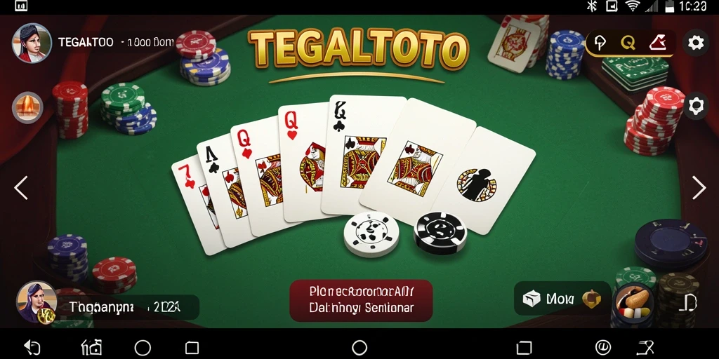 Screenshot gameplay TEGALTOTO yang menunjukkan momen seru dalam permainan Domino.