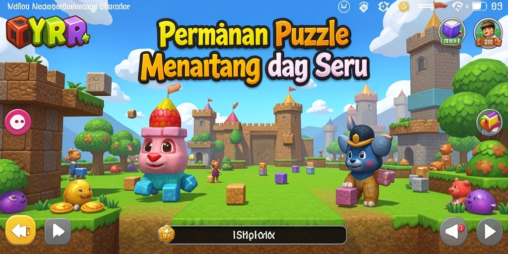 Tampilan gameplay seru dari YYRR dengan berbagai puzzle menantang.